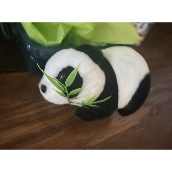 Plush Panda Bear Gift Basket Set Figure Book Treat Container Stuffed Animal - Picture 4 of 7